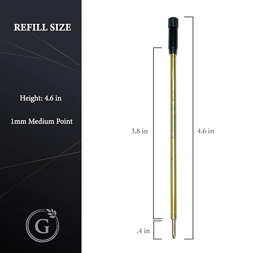 Garland Universal #1 Cross Compatible Ballpoint Pen Refill, USA Made, Archival Ink, 1.0mm Medium Point, Smooth Writing, 5 Pack (Black) - Image 3