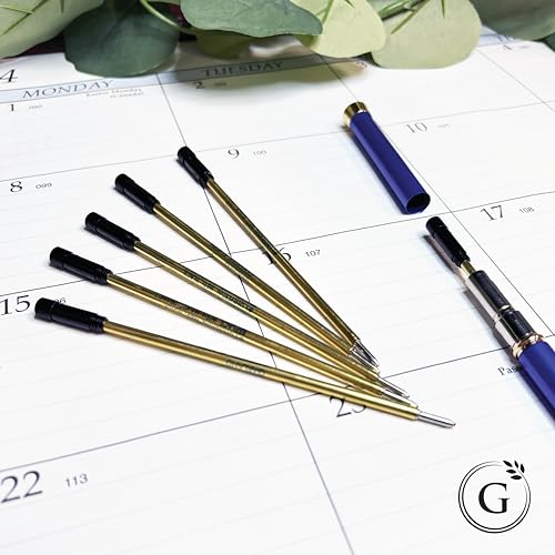 Garland Universal #1 Cross Compatible Ballpoint Pen Refill, USA Made, Archival Ink, 1.0mm Medium Point, Smooth Writing, 5 Pack (Black) - Image 5