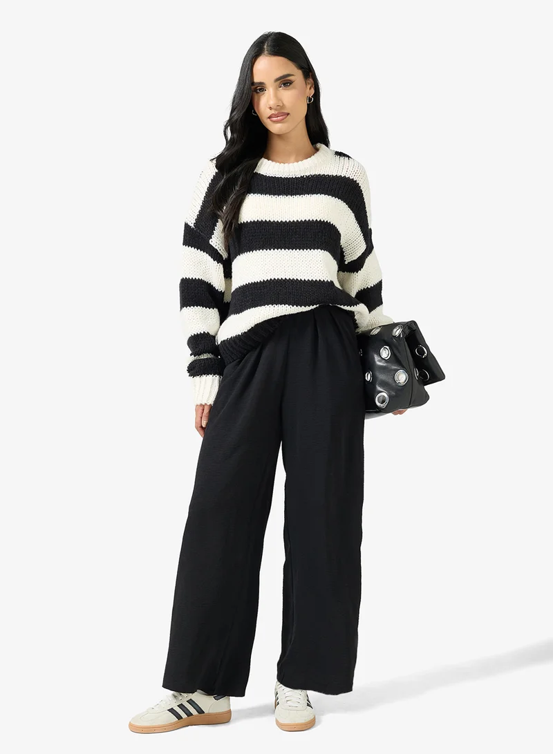 Ginger V Waist Straight Fit Pants