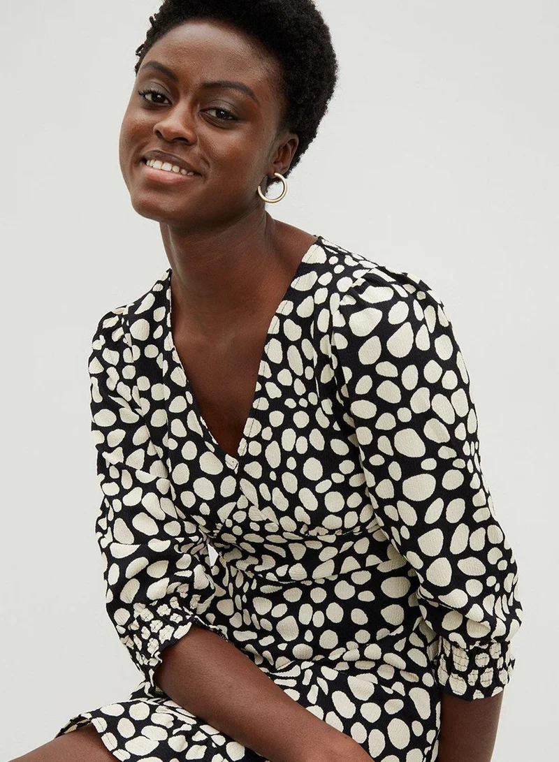 DOROTHY PERKINS Spotted V-neck Dress