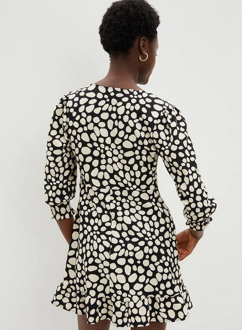 DOROTHY PERKINS Spotted V-neck Dress