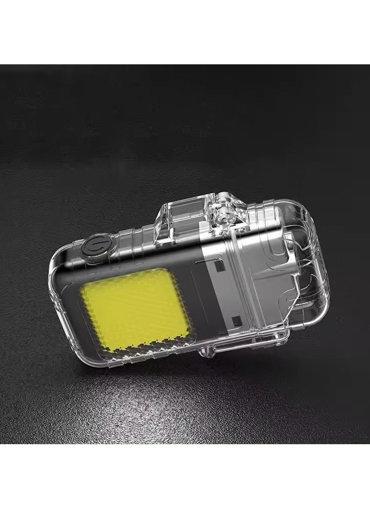 Generic Outdoor Windproof Double  Lighter Transparent Body Lighter USB Plasma Lighter with Light  - Image 4