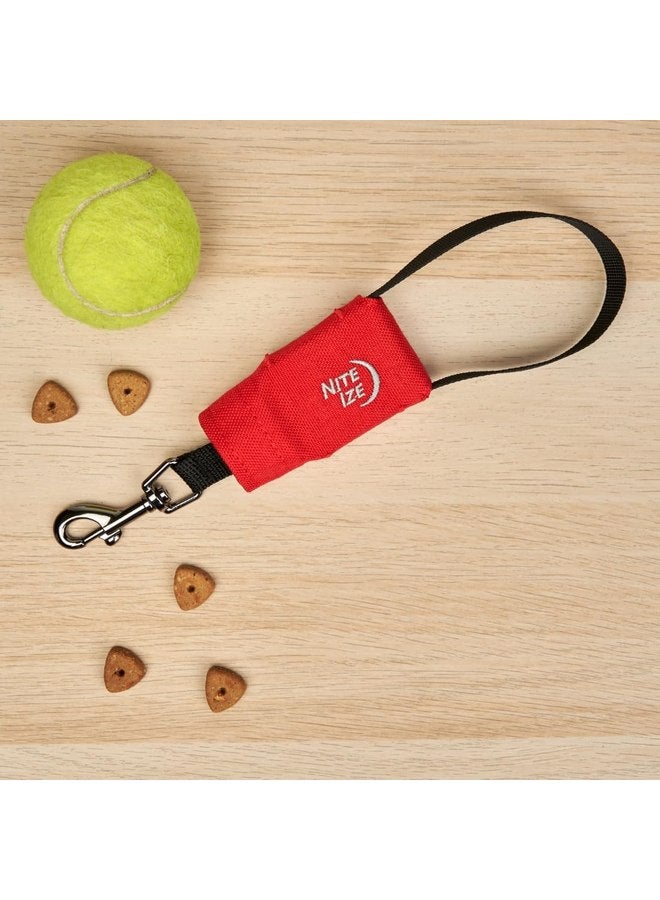 نايت آيز مقود نايت إيزي راد دوج القابل للسحب - مقود متين ومريح للكلاب - مقود صغير الحجم قابل للسحب للمشي مع الكلاب - مقود محمول وقوي للاستخدام اليومي - أحمر، صغير - Image 5