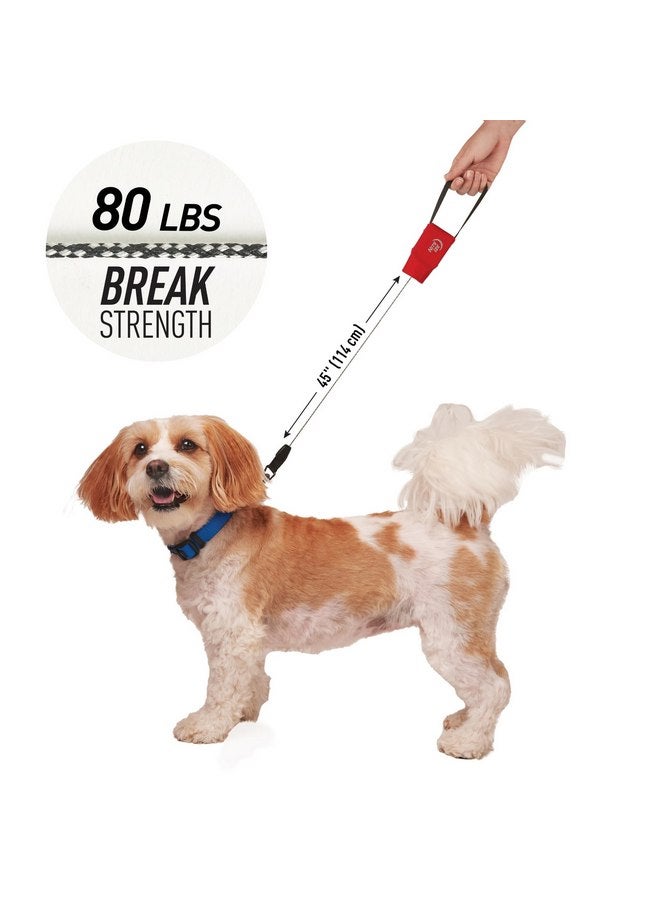 نايت آيز مقود نايت إيزي راد دوج القابل للسحب - مقود متين ومريح للكلاب - مقود صغير الحجم قابل للسحب للمشي مع الكلاب - مقود محمول وقوي للاستخدام اليومي - أحمر، صغير - Image 4