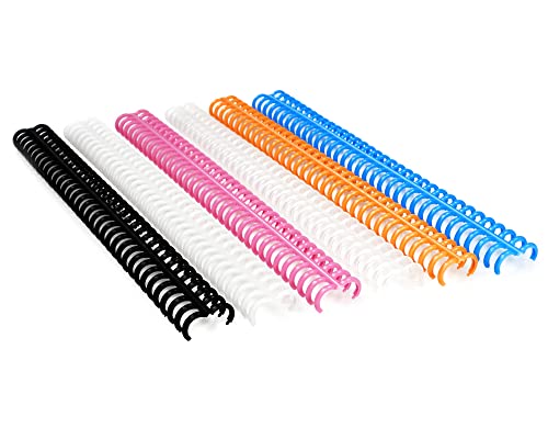 Rayson Click Binding Spines, 34-Hole Click Binding Ring for A4 and U.S. Letter Size Paper, Multi-Color, 3/5" Diameter, 3:1 Pitch, Binds Up to 120 Sheets, 30 Pack - Image 1
