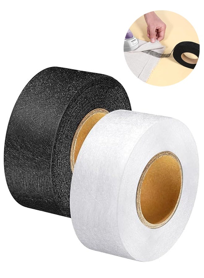 2-Roll Double Sticky Iron-On Fabric Tape, No Sew Hemming Tape, Used for Mending Curtains, Clothes, Trousers, Pillowcases and Uniforms Without Sewing - 0.78-inch, 70 Yard  - Image 1