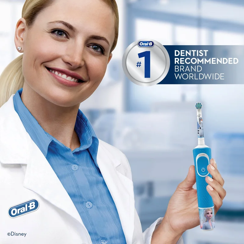 Oral-B Kids Electric Toothbrush Heads Disney Frozen, Extra Soft Bristles, For Ages 3+, 2 Pack Brush Heads – EB10S-2F