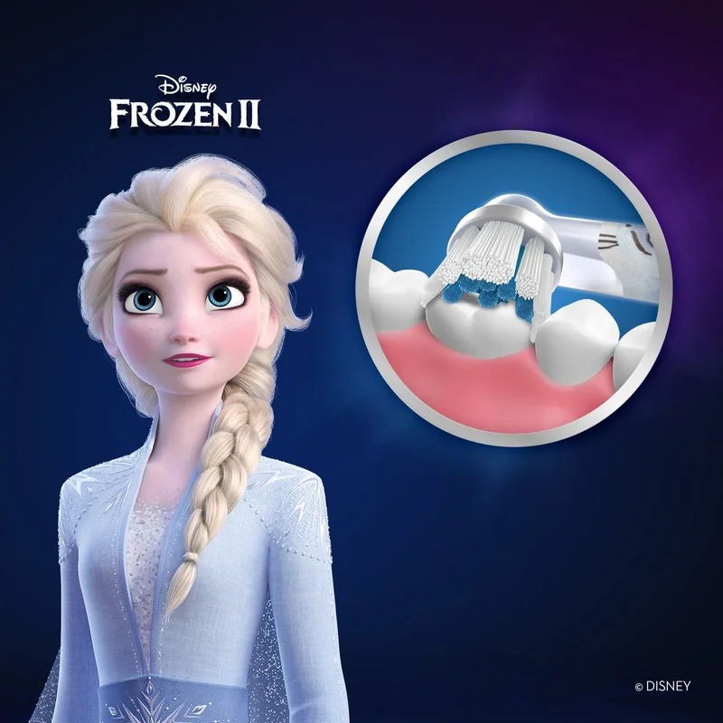 Oral-b  Kids Electric Toothbrush Heads Disney Frozen, Extra Soft Bristles, For Ages 3+, 2 Pack Brush Heads – EB10S-2F  | Best Price UAE
