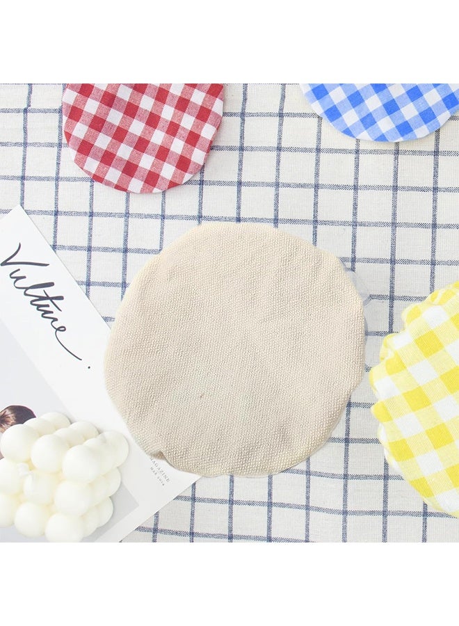 Ba Love 4 Pcs Cotton Cloth Cover, Bread Basket Bag Reusable Sourdough Jar Cover for Bakery Home Baking Professional Baking Tools for Shaping Small to Medium Sized Dough, 3-4 Inch - Image 3