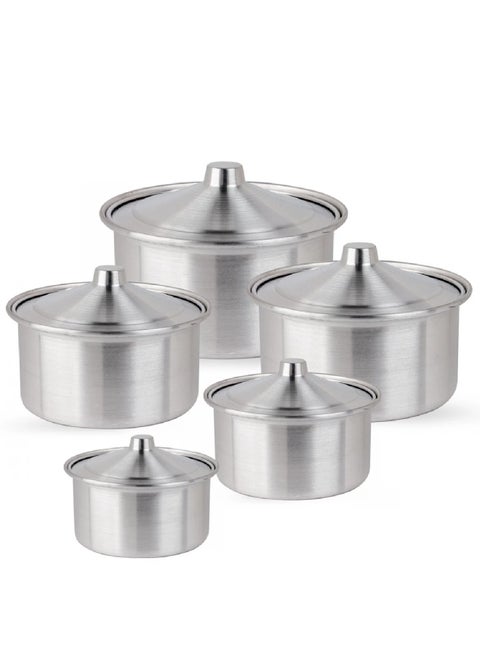 Aluminum Pots Set Consisting of 5 Pots