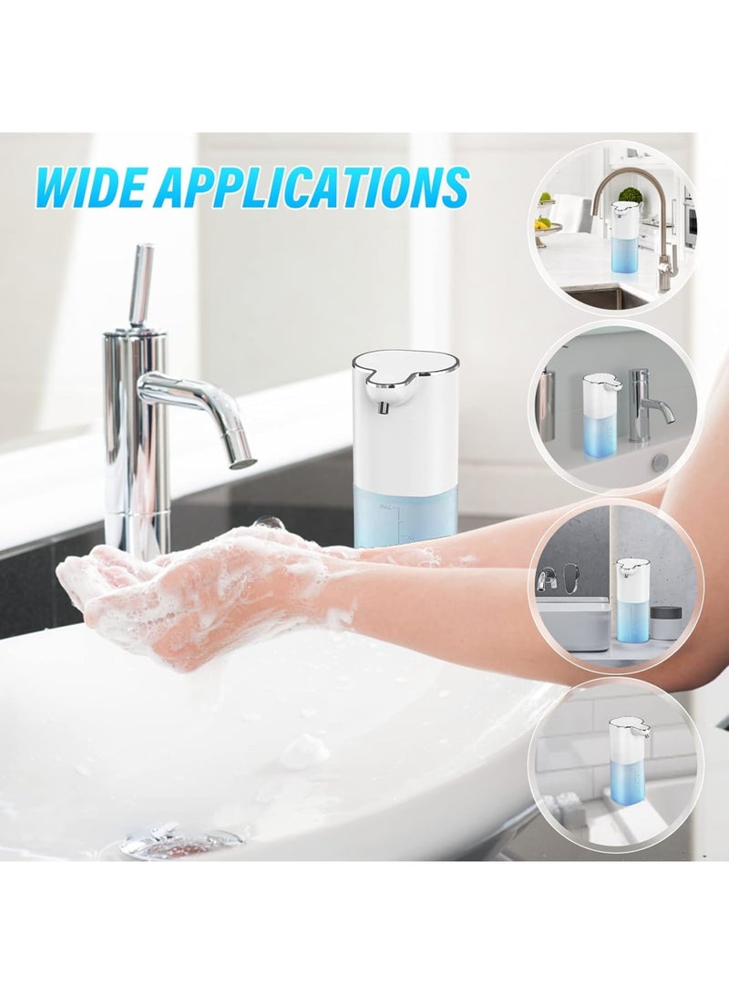 SYOSI Automatic Soap Dispenser, Touchless Hand and Gel Liquid Soap Dispenser with 400ml USB Rechargeable Tank, Wall Mounted or Tabletop for Bathroom Kitchen Sink, Adjustable Foam Output - Image 4