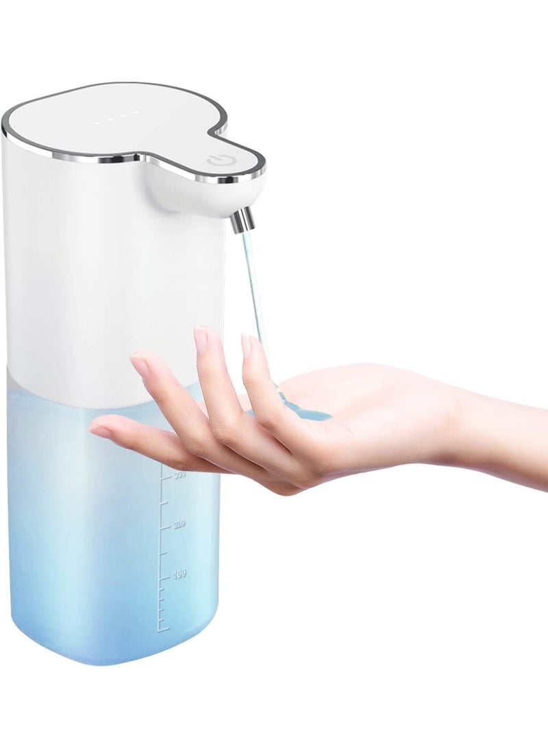 SYOSI Automatic Soap Dispenser, Touchless Hand and Gel Liquid Soap Dispenser with 400ml USB Rechargeable Tank, Wall Mounted or Tabletop for Bathroom Kitchen Sink, Adjustable Foam Output - Image 1