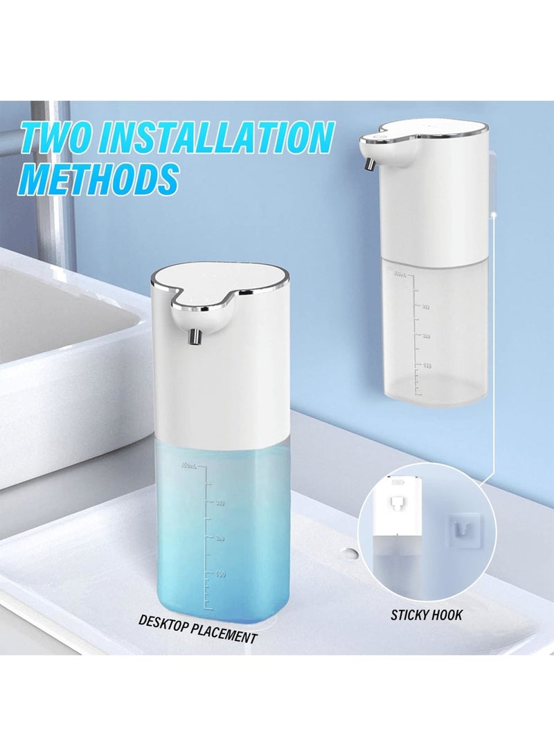 SYOSI Automatic Soap Dispenser, Touchless Hand and Gel Liquid Soap Dispenser with 400ml USB Rechargeable Tank, Wall Mounted or Tabletop for Bathroom Kitchen Sink, Adjustable Foam Output - Image 3