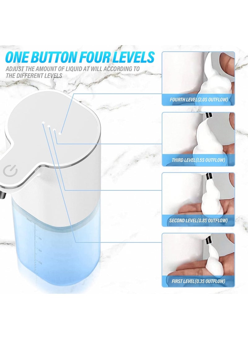 SYOSI Automatic Soap Dispenser, Touchless Hand and Gel Liquid Soap Dispenser with 400ml USB Rechargeable Tank, Wall Mounted or Tabletop for Bathroom Kitchen Sink, Adjustable Foam Output - Image 2