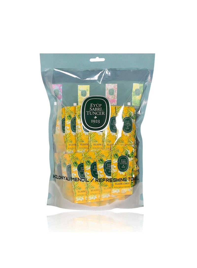 eyup sabri tuncer 2-Pieces Wet Wipes - Classic Lemon Cologne Towel 50 Pieces (Large Size) - Image 4
