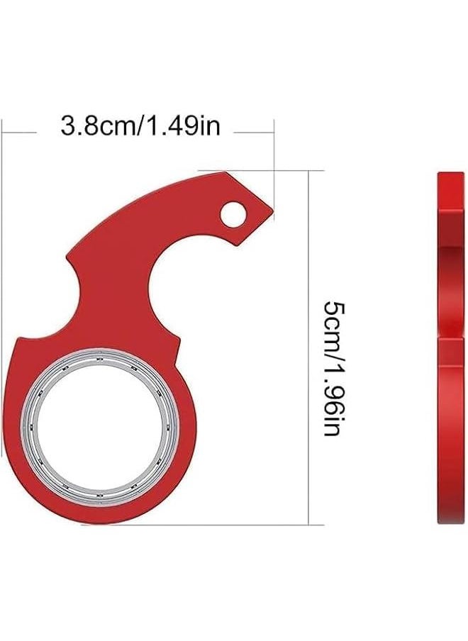 Arabest 2 PCS Green Keychain Spinner, Keyring Fidget Ring Toy, Portable Keychain Spinner Novelty Keychain Fidget Toy for Finger Exercising, Spinning Keychain Toy Gifts for Kids Adult Men Fidget Spinners  - Image 2