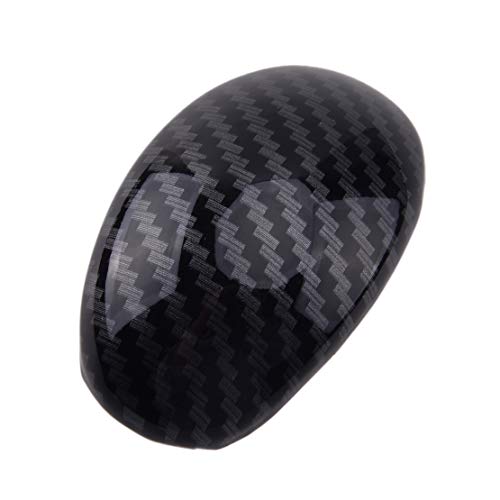 beler Carbon Fiber Style Interior Gear Shift Lever Knob Cover Trim Fit for Hyundai Elantra 20112016