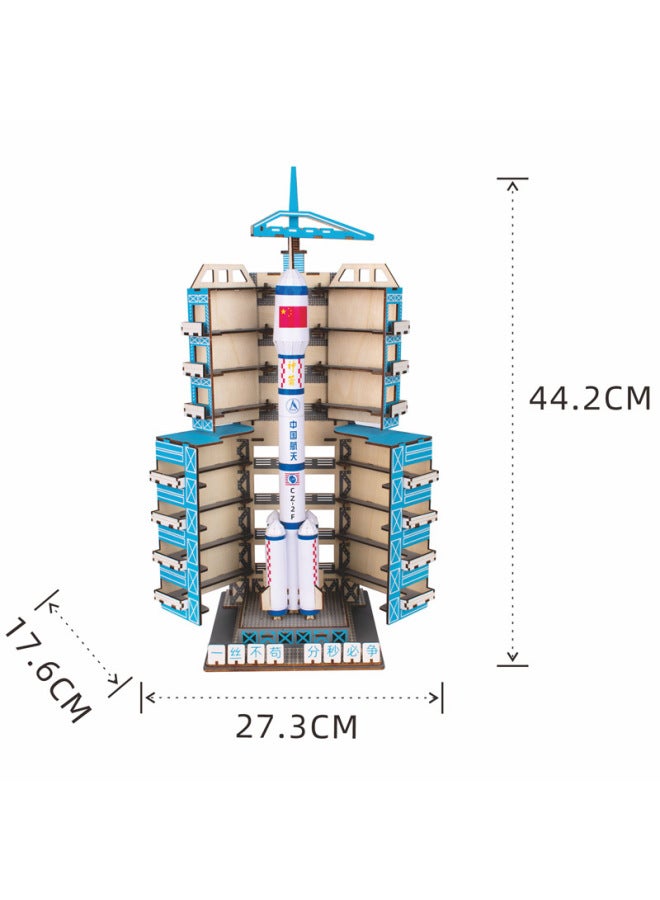 2023 صاروخ مسيرة طويلة ثلاثية الأبعاد نموذج لغز لتقوم بها بنفسك ألعاب تعليمية للأطفال مصنوعة يدويًا بالجملة-اللون: HL08 صاروخ مسيرة طويلة - Image 2