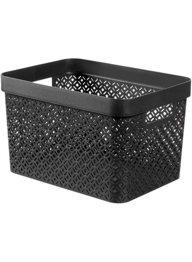 Keter سلة تخزين كتر تيرازو، سعة 17 لتر، أسود - Image 1