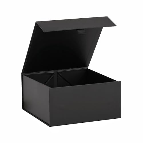 PLINJOY Black Gift Box 8x8x4 Inches Small Gift Boxes for Presents with Magnetic Closure Lid Luxury Collapsible Gift Box Bridesmaid, Wedding, Birthday Boxs for Gift Packaging - Image 1
