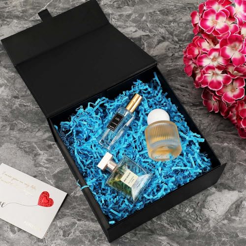 PLINJOY Black Gift Box 8x8x4 Inches Small Gift Boxes for Presents with Magnetic Closure Lid Luxury Collapsible Gift Box Bridesmaid, Wedding, Birthday Boxs for Gift Packaging - Image 5