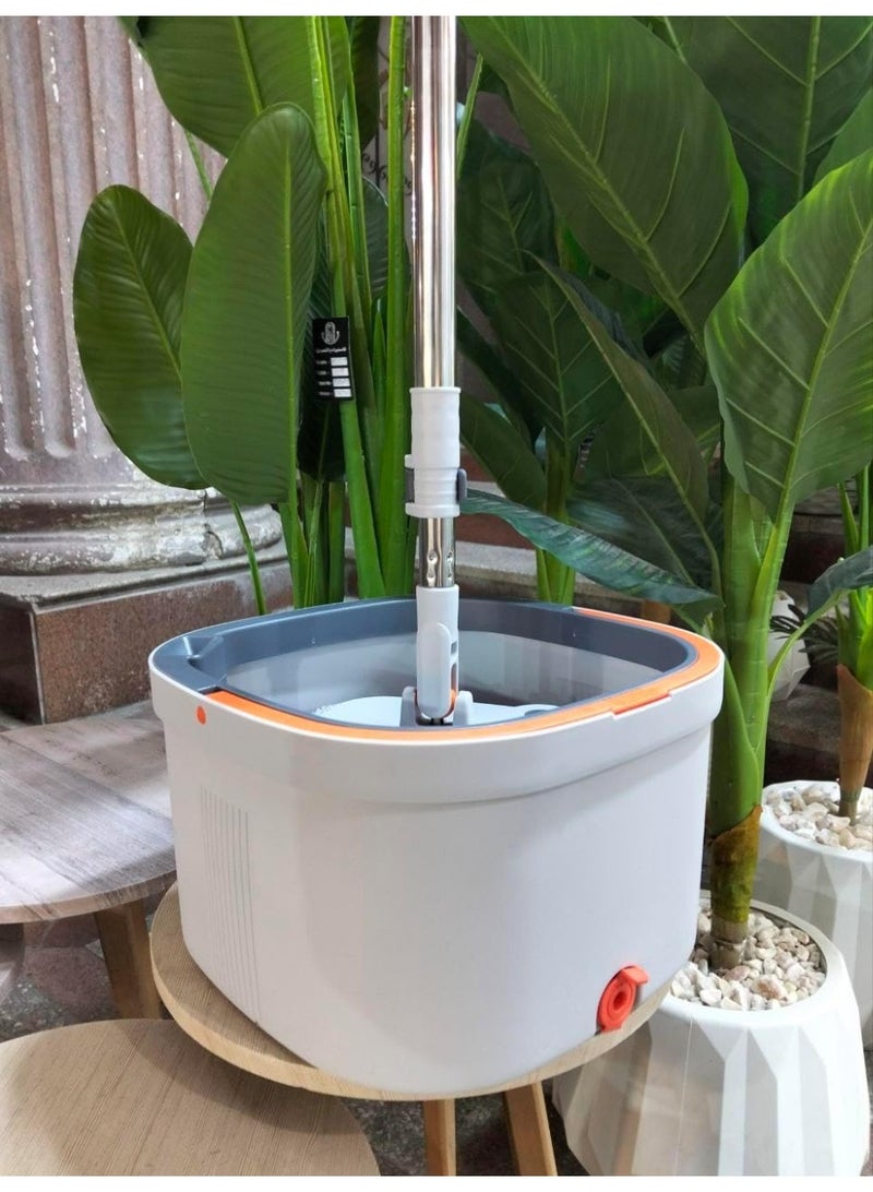 جردل دوار أوتوماتيك مع ممسحة دوارة – تنظيف سريع وسهل للأرضيات والبلاط والسجاد بدون مجهود، تصميم عملي ومريح للاستخدام اليومي والمنزلي H - Image 4