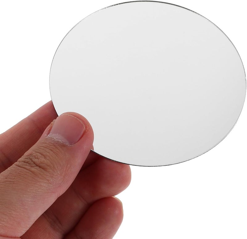 GALPADA 30 قطعة مرايا دائرية صغيرة لاصقة ذاتية الالتصاق، بحجم 5 سم من الأكريليك، للزينة الجدارية والحرف اليدوية وديكور المنزل - Image 4