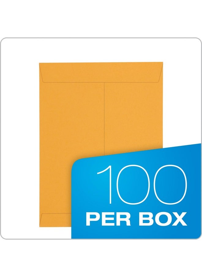 Columbian 10 X 13 Catalog Envelopes With Self Seal Closure 28 Lb Brown Kraft For Mailing Flat Letter Size Documents Or Photos 100 Per Box (Colo335)  - Image 4