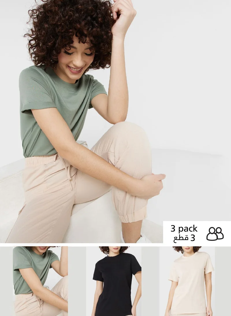 NEW LOOK 3 Pack Crew Neck T-Shirt