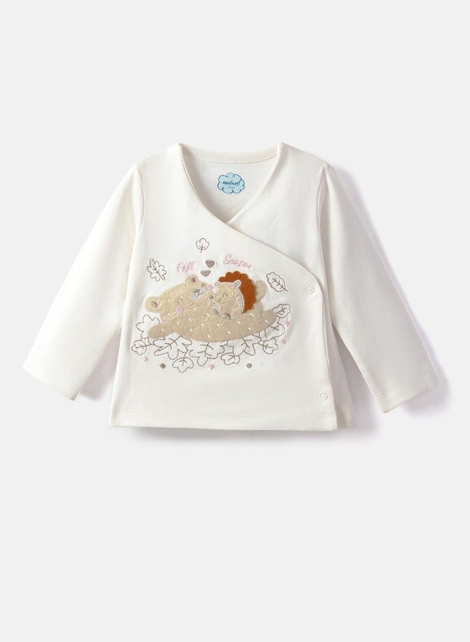 Nautinati Infant Girls Pure Cotton Top with Trousers| I Age 0-3 Years - Image 2