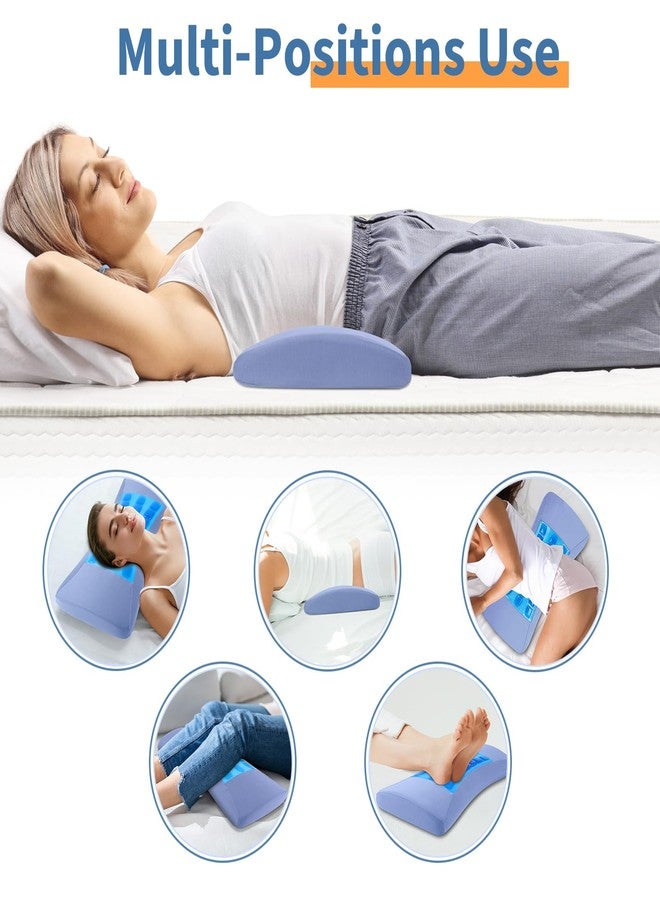 vamorry Lumbar Support Pillow for Bed Relief Lower Back Pain with Cooling Gel: Sciatica Lower Back Pillow for Sleeping-Memory Foam Waist Pillow for Side/Back/Stomach Sleepers-Bed Rest Pillow for Car, Sofa - Image 3
