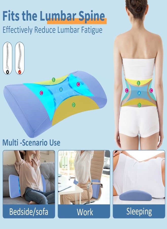 vamorry Lumbar Support Pillow for Bed Relief Lower Back Pain with Cooling Gel: Sciatica Lower Back Pillow for Sleeping-Memory Foam Waist Pillow for Side/Back/Stomach Sleepers-Bed Rest Pillow for Car, Sofa - Image 4