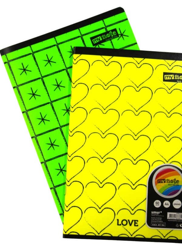 Mynote Text A4 60 Sheets Plastic Cover Notebook  - Image 3