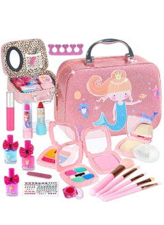 Excefore Kids Washable Makeup Girl Toys, Kids Makeup Kit for Girl, Safe and Non-Toxic Little Girl Makeup Set, Little Girls Makeup Kit for Toddler Kid Children Princess, Birthday Gift for Girl 4-10 Year Old  - Image 1