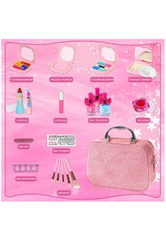 Excefore Kids Washable Makeup Girl Toys, Kids Makeup Kit for Girl, Safe and Non-Toxic Little Girl Makeup Set, Little Girls Makeup Kit for Toddler Kid Children Princess, Birthday Gift for Girl 4-10 Year Old  - Image 4