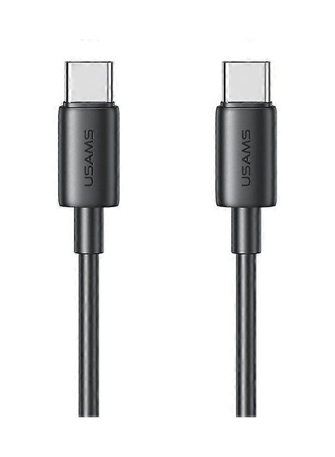 USAMS SJ711 Type-C To Type-C 60W Fast Charging Data Cable - YD Series 1M - Black - Image 1