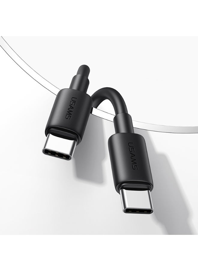 USAMS SJ711 Type-C To Type-C 60W Fast Charging Data Cable - YD Series 1M - Black - Image 5