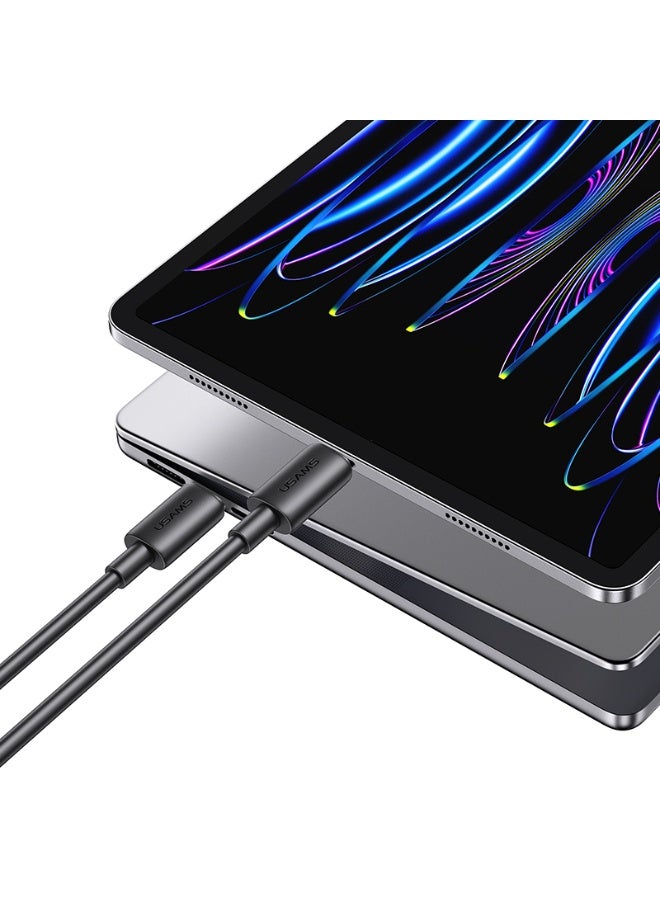 USAMS SJ711 Type-C To Type-C 60W Fast Charging Data Cable - YD Series 1M - Black - Image 3