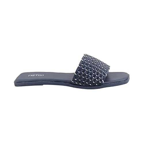 Metro Womens Synthetic Blue Slippers (Size (5 UK (38 EU)) - Image 2