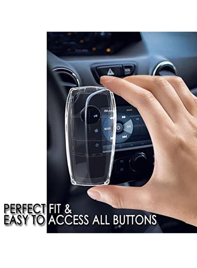 Generic For Mercedes-Benz Key Fob Cover Clear Soft Premium TPU Full Protection Case Shell For Benz A-Class C-Class C300 C63 CLA CLS E-Class E300/ E400/ E63 G-Class GL/ GLK GLA - Image 4