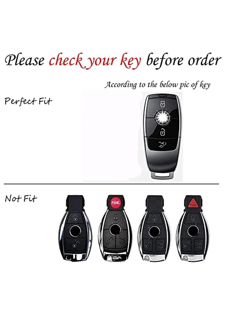 Generic For Mercedes-Benz Key Fob Cover Clear Soft Premium TPU Full Protection Case Shell For Benz A-Class C-Class C300 C63 CLA CLS E-Class E300/ E400/ E63 G-Class GL/ GLK GLA - Image 2