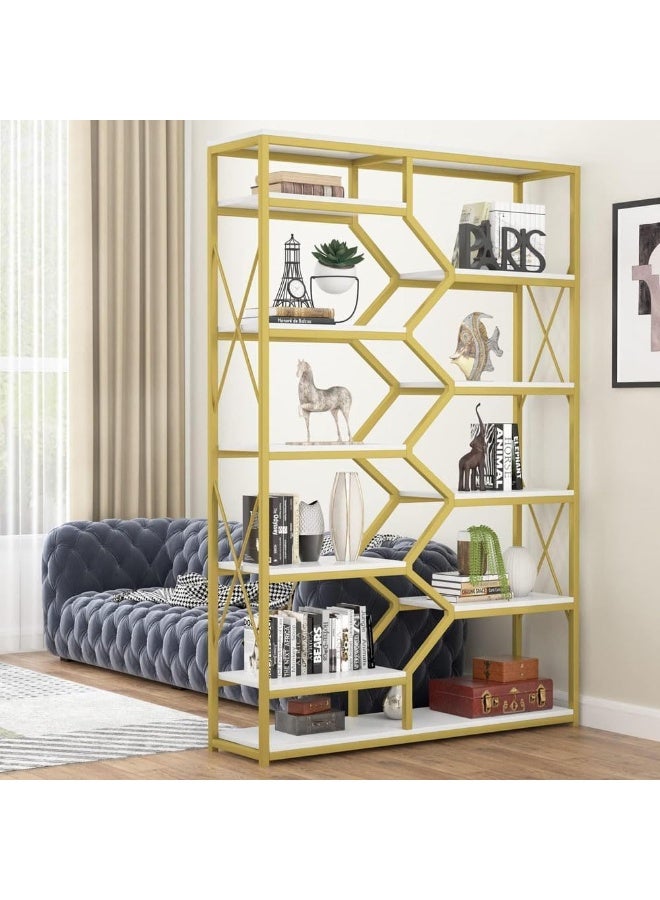 YINZUO YINZUO Marble Shelf with Metal Frame 7 Modern Designs, Space-Saving Wall-Mounted Display for Home Office, Bathroom, or Living Room Adjustable & Easy Install (Design 6)  - Image 5