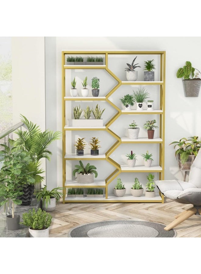 YINZUO YINZUO Marble Shelf with Metal Frame 7 Modern Designs, Space-Saving Wall-Mounted Display for Home Office, Bathroom, or Living Room Adjustable & Easy Install (Design 6)  - Image 4