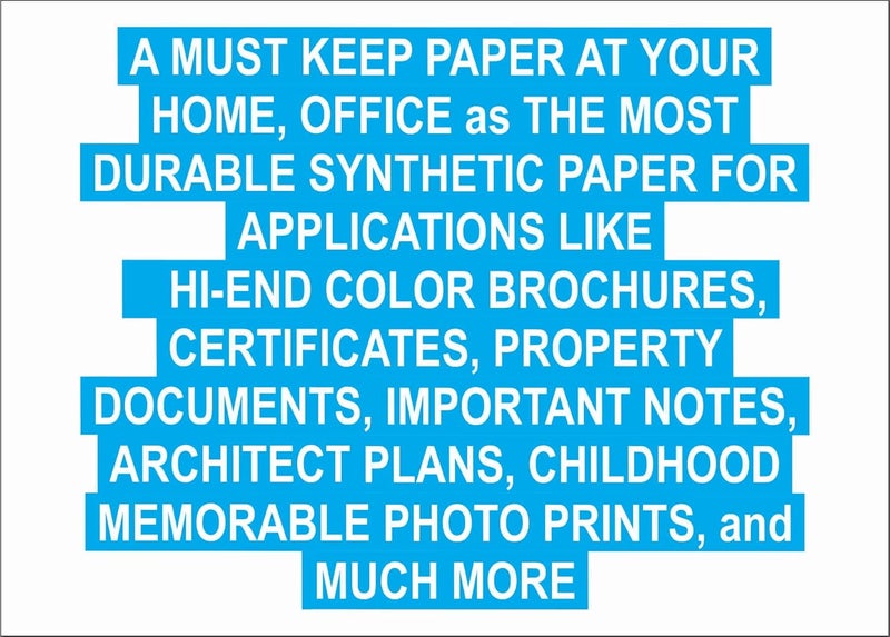 HIGHH IMAGE WATERPROOF PAPERS | 200 SHEETS, SYNTHETIC PAPER, THICKNESS 5 MIL 110 LB 8.5X11 | PRINT WITH LASER PRINTERS | OFFICE PRINTERS - Image 3