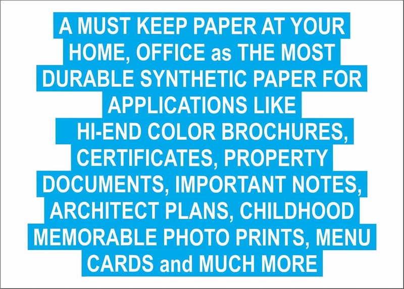 HIGHH IMAGE WATERPROOF PAPERS | 200 SHEETS, SYNTHETIC PAPER, THICKNESS 5 MIL 110 LB 8.5X11 | PRINT WITH LASER PRINTERS | OFFICE PRINTERS - Image 5