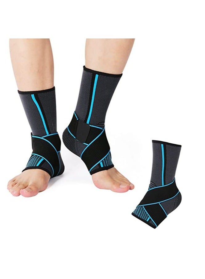 Generic Ankle Braces, Adjustable Compression Ankle Support Brace, Heel Spur Brace Ankle Sleeve for Injury Recovery, Achilles Support and Strong Ankle Brace Sports Protection for Women Men - Image 1