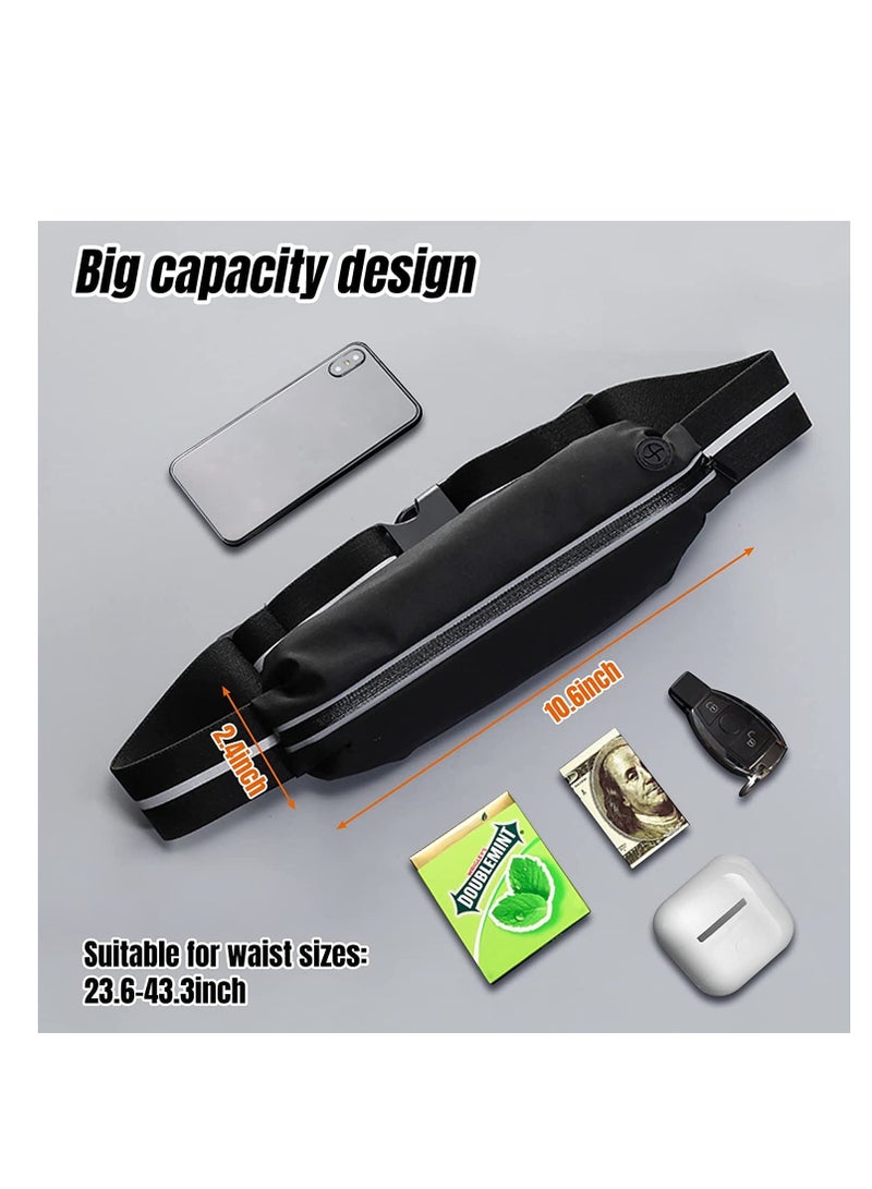 SOLARAE Running Waist Packs, Slim f anny Pack, Reflective Ultra Light Jogging Pouch with Headphone Port, Waterproof Phone Holder for Running Hiking Gym for Women and Men, Adjustable Running Waist Belt - Image 5