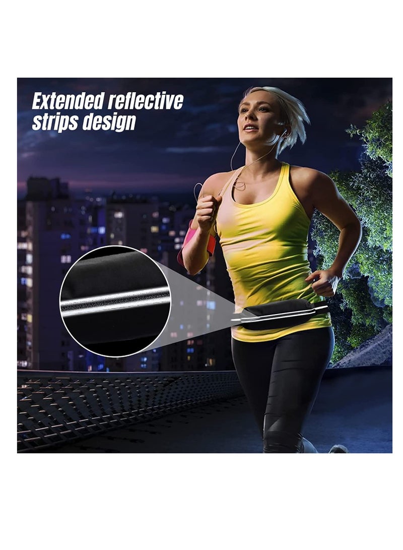 SOLARAE Running Waist Packs, Slim f anny Pack, Reflective Ultra Light Jogging Pouch with Headphone Port, Waterproof Phone Holder for Running Hiking Gym for Women and Men, Adjustable Running Waist Belt - Image 3
