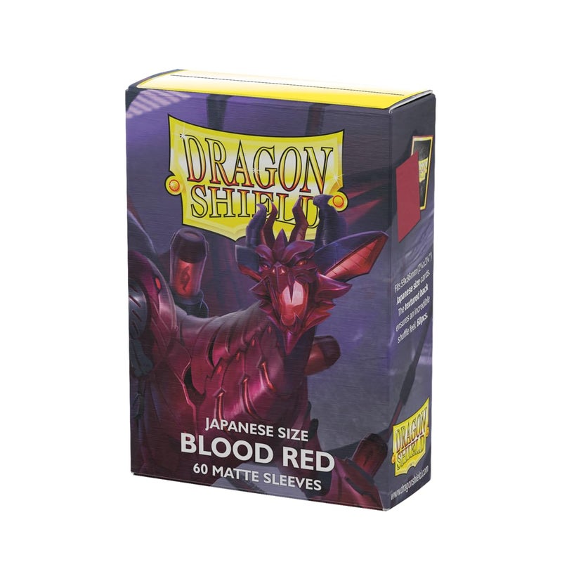 Dragon Shield Japanese Size Card Matte Sleeves 60 CT Smooth Tough Premium TCG Sleeves Compatible with YuGiOh Naruto Cardfight Vanguard Blood Red - Image 2