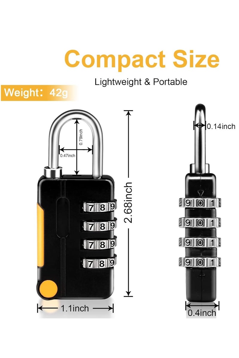 Firasa 2 Pieces Combination Locks with High Security for Bag Luggage Locks, Gym Locks, Travel Padlocks with Strong Structure, Black and Grey - Image 5